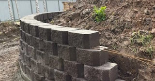 Установка подпорной стенки в Люберцах в октябре